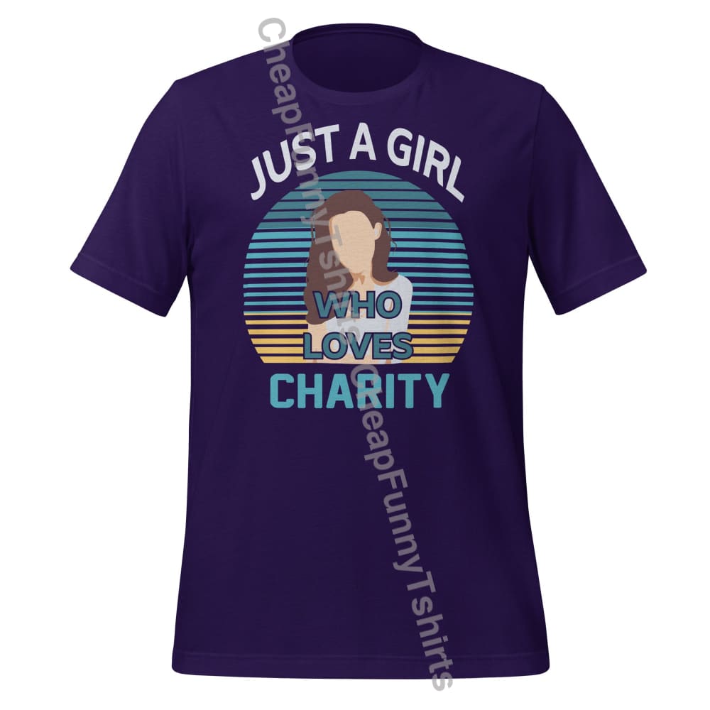 Just A Girl Who Loves Charity Unisex t-shirt Team Purple / XS T-Shirt