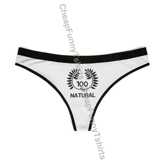 100% Natural Women’s Thongs - Stylish & Comfortable Intimates XS All Over Prints