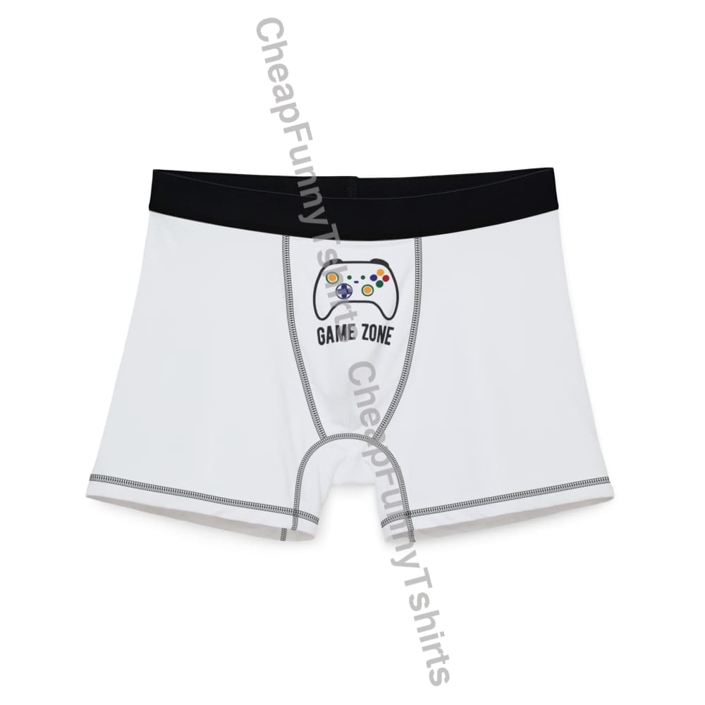 Game Zone Men’s Boxers - Fun & Comfortable Gaming Underwear S / Black stitching All Over Prints