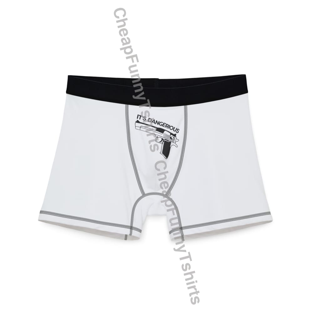 ’It’s Dangerous’ Graphic Underwear S / Black stitching All Over Prints