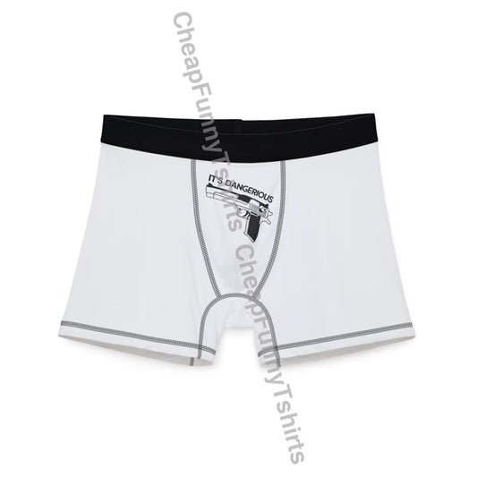 ’It’s Dangerous’ Graphic Underwear S / Black stitching All Over Prints