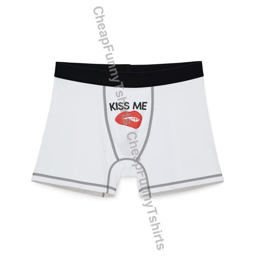 Kiss Me Men’s Boxers S / Black stitching All Over Prints