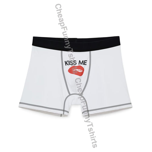 Kiss Me Men’s Boxers S / Black stitching All Over Prints