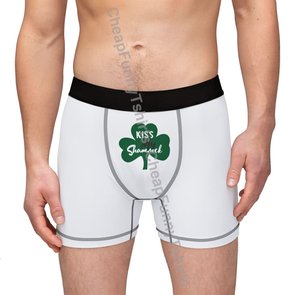 Kiss My Shamrock Men’s Boxers All Over Prints
