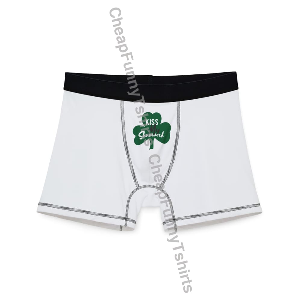 Kiss My Shamrock Men’s Boxers S / Black stitching All Over Prints