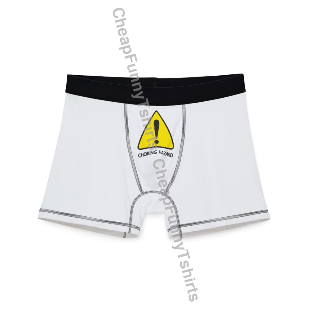 Warning Choking Hazard Men’s Boxers S / Black stitching All Over Prints