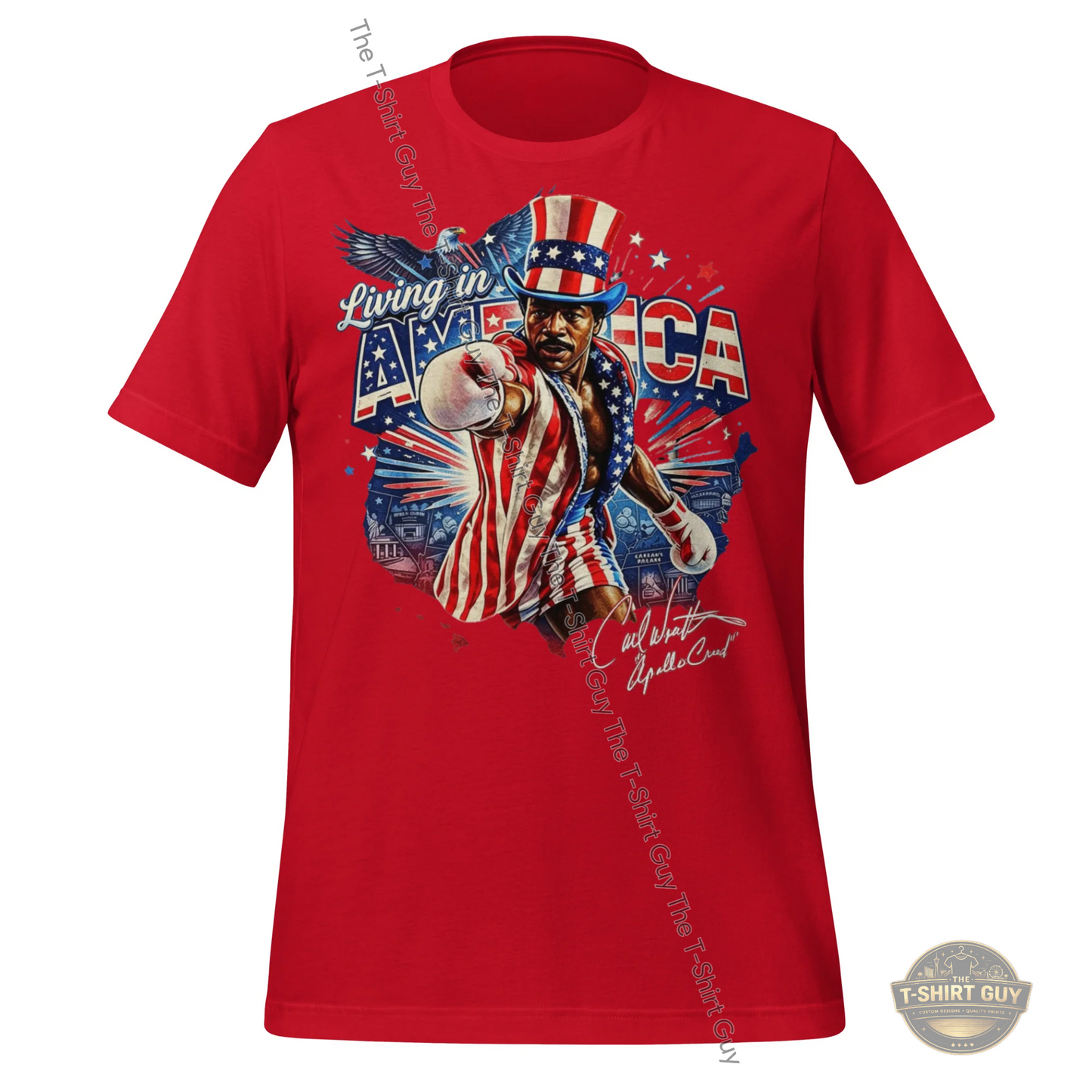 Watermarked - Living In America Apollo Creed Unisex t-shirt