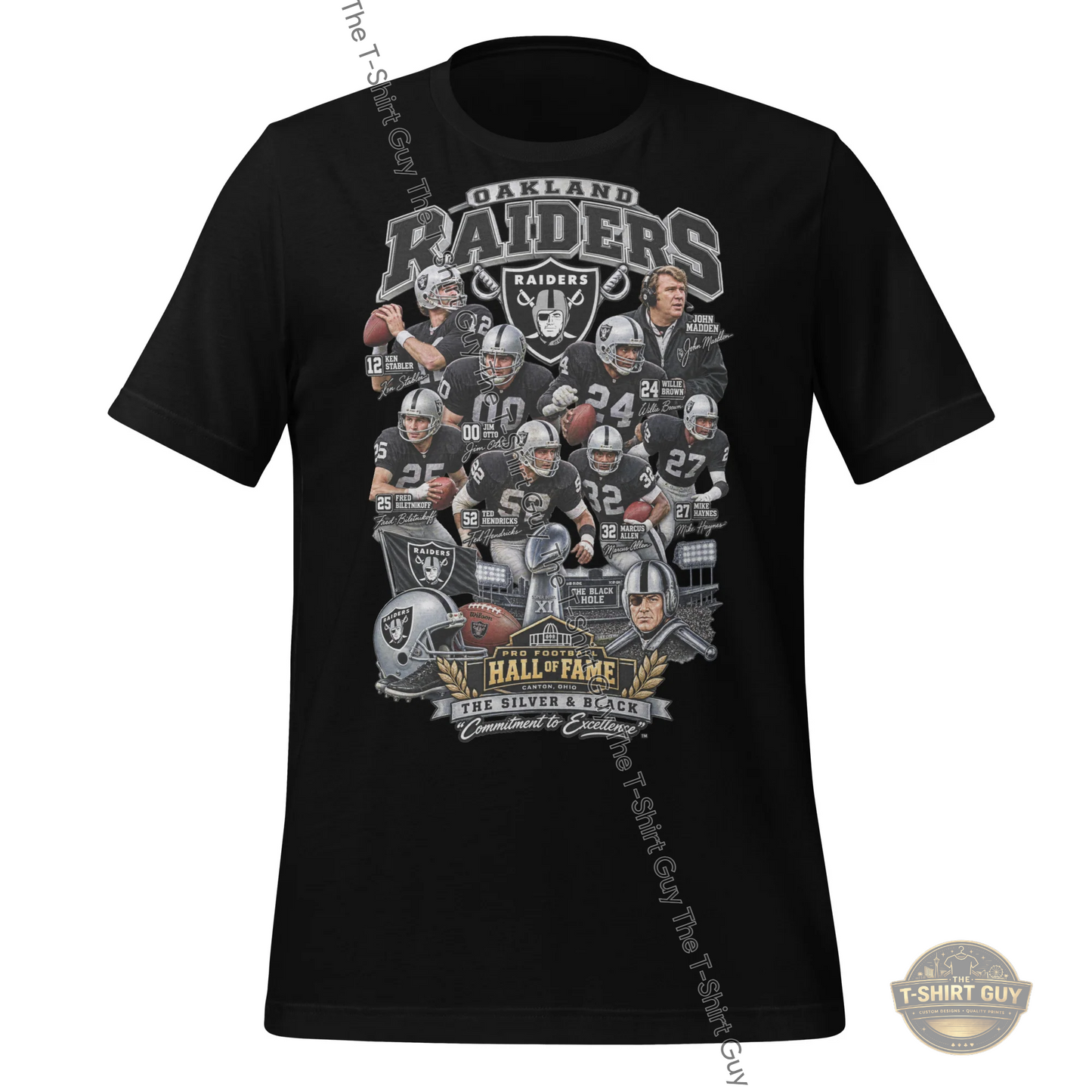 Watermarked - Oakland Raiders Hall of Fame Unisex t-shirt